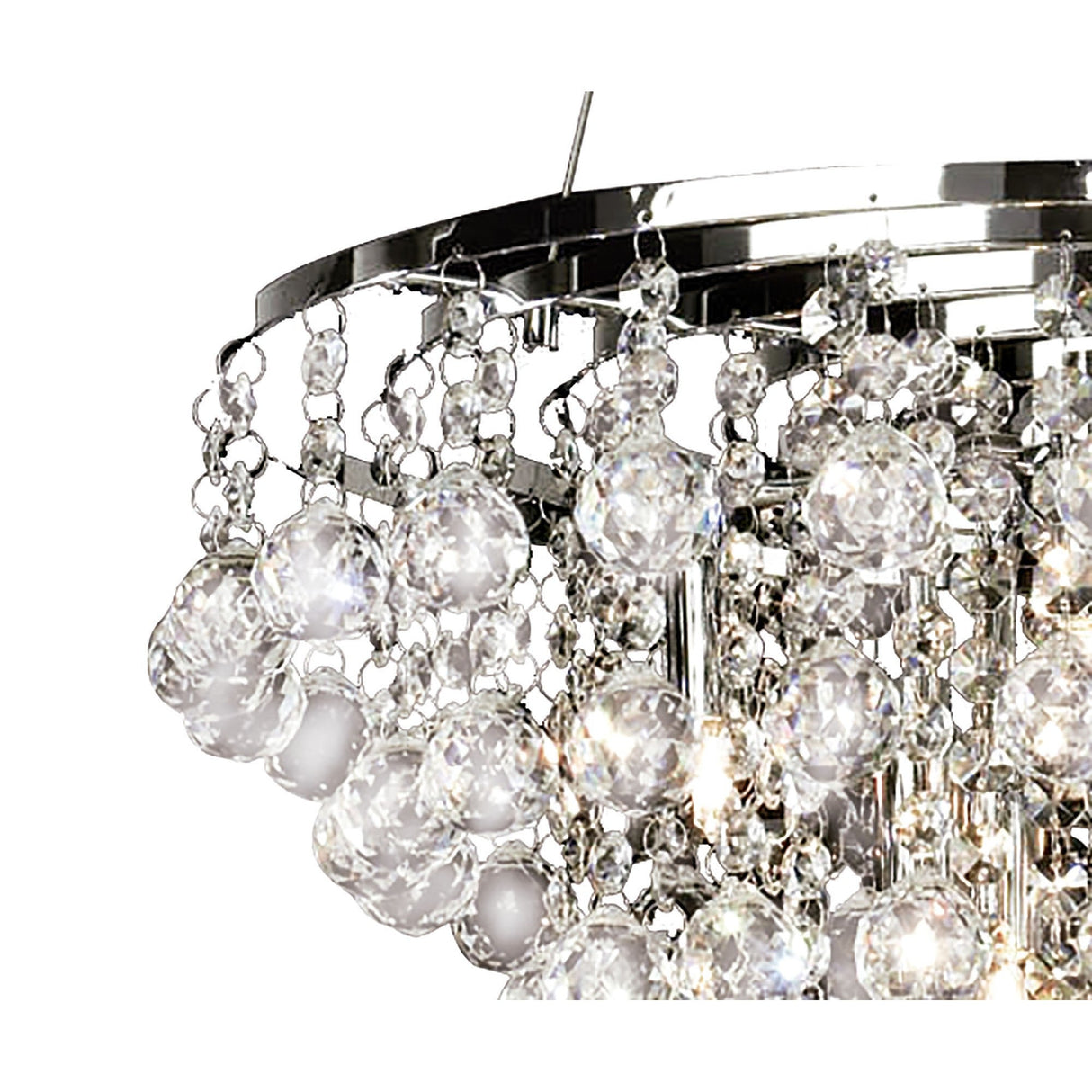 Atla 45cm 8 Light Crystal Chandelier - Polished Chrome