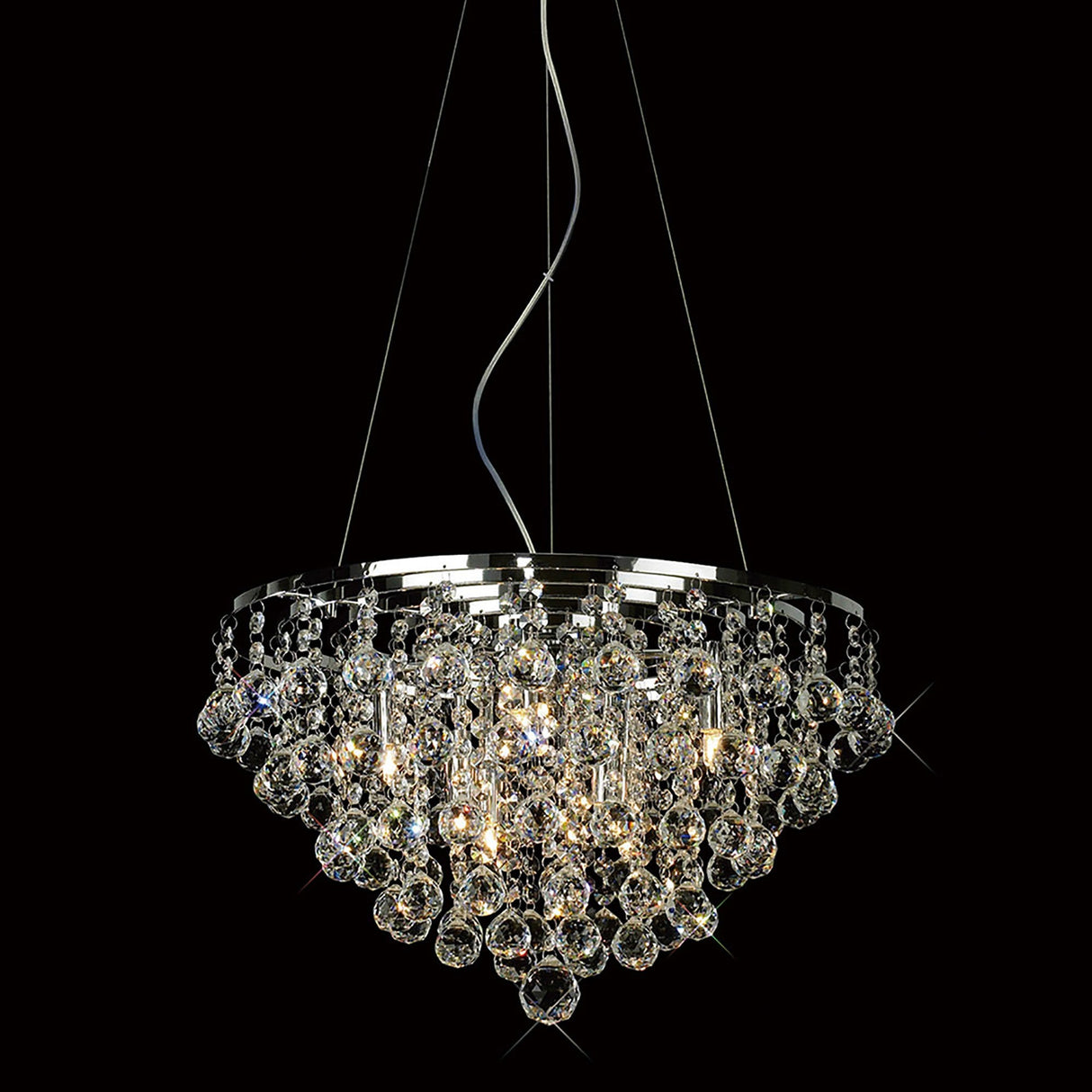 Atla 45cm 8 Light Crystal Chandelier - Polished Chrome