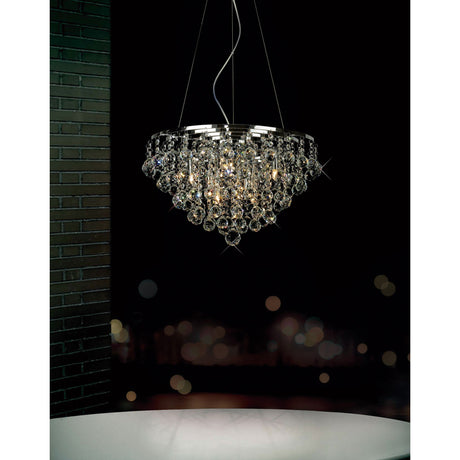 Atla 45cm 8 Light Crystal Chandelier - Polished Chrome