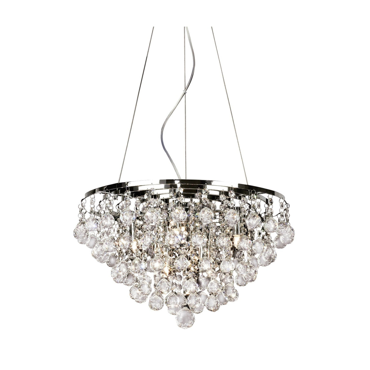 Atla 45cm 8 Light Crystal Chandelier - Polished Chrome