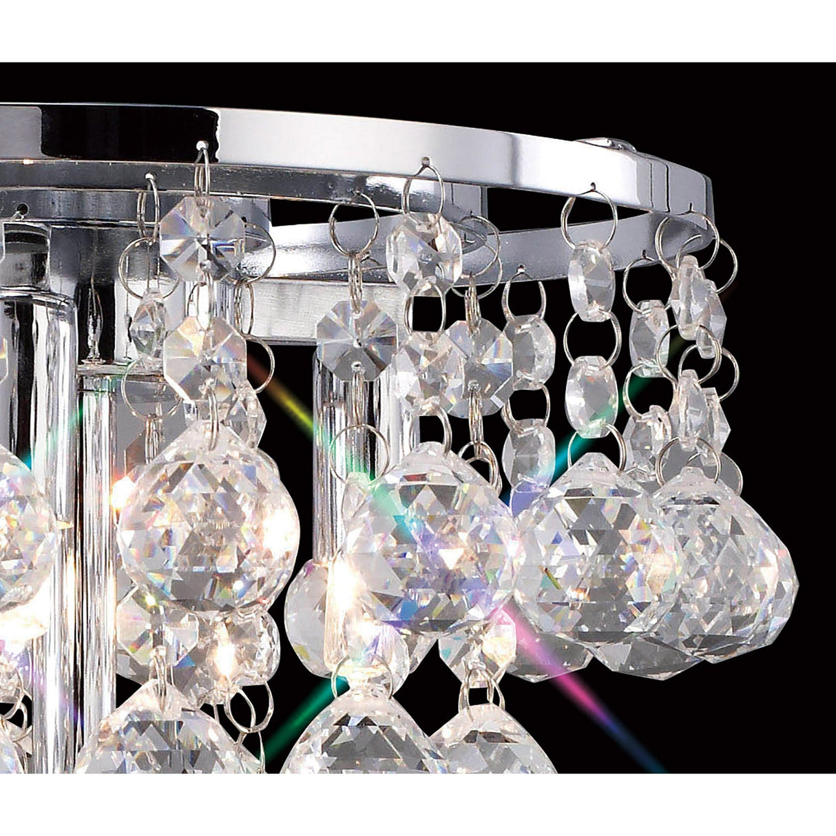 Atla 3 Light Crystal Table Lamp - Polished Chrome