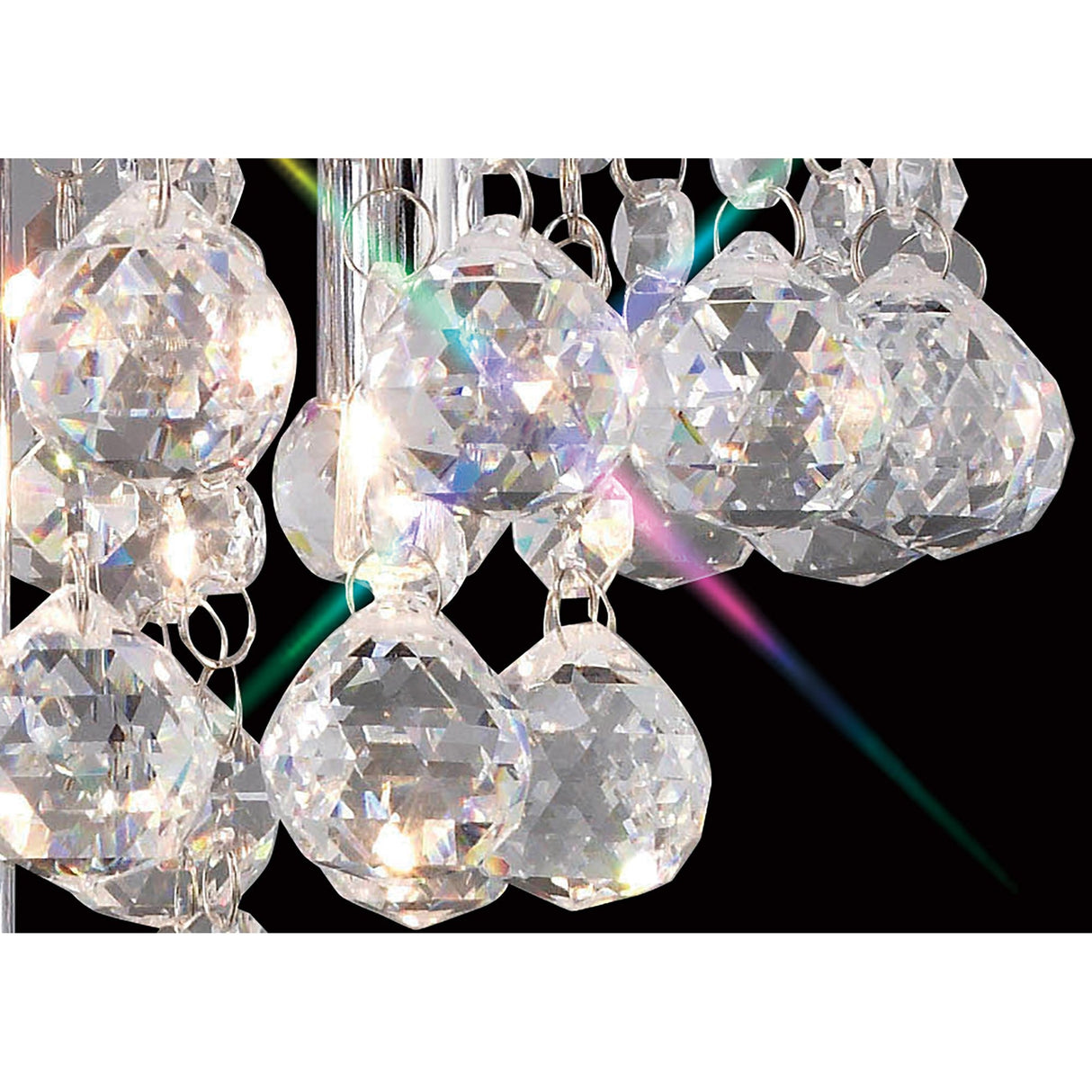 Atla 3 Light Crystal Table Lamp - Polished Chrome