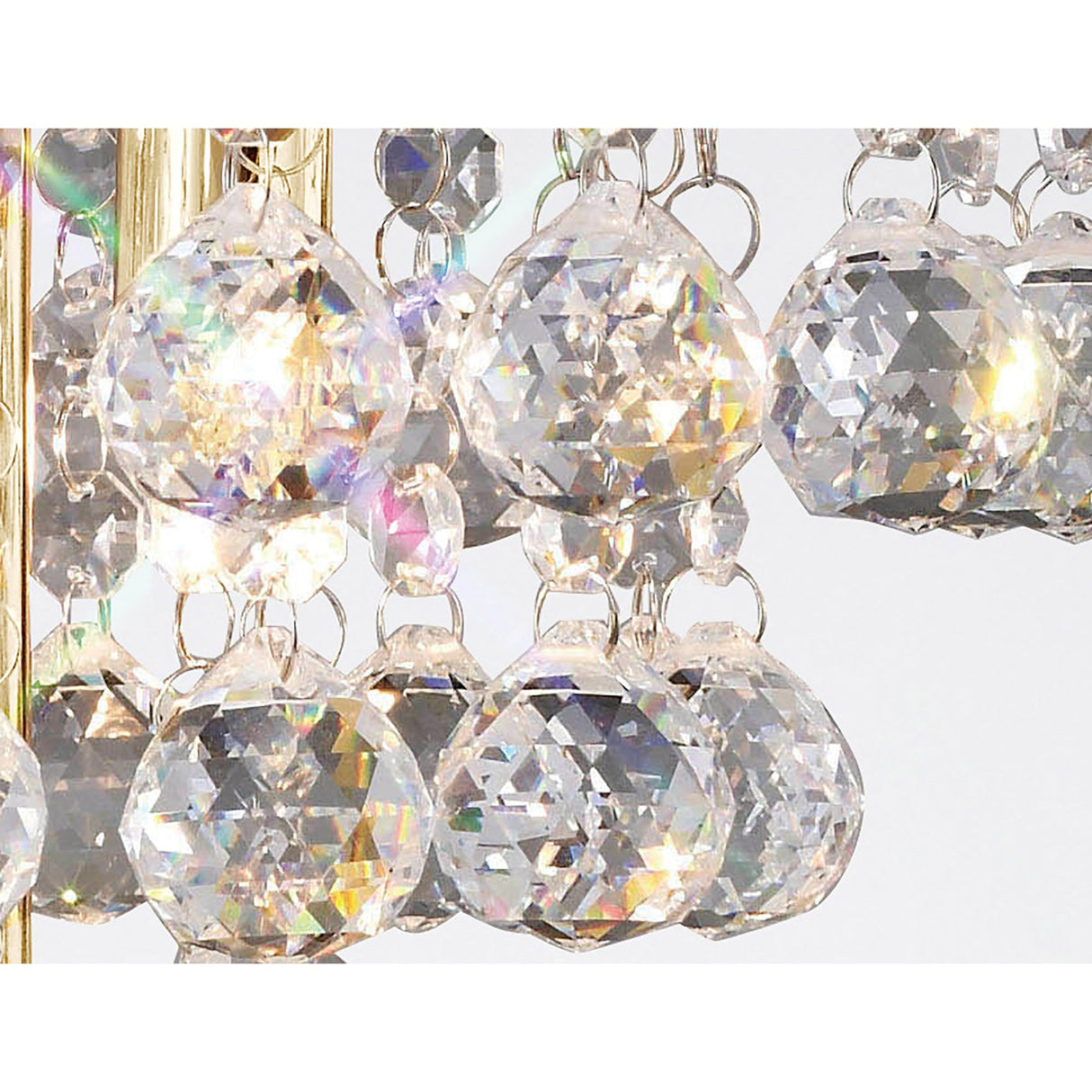 Atla 3 Light Crystal Table Lamp - French Gold