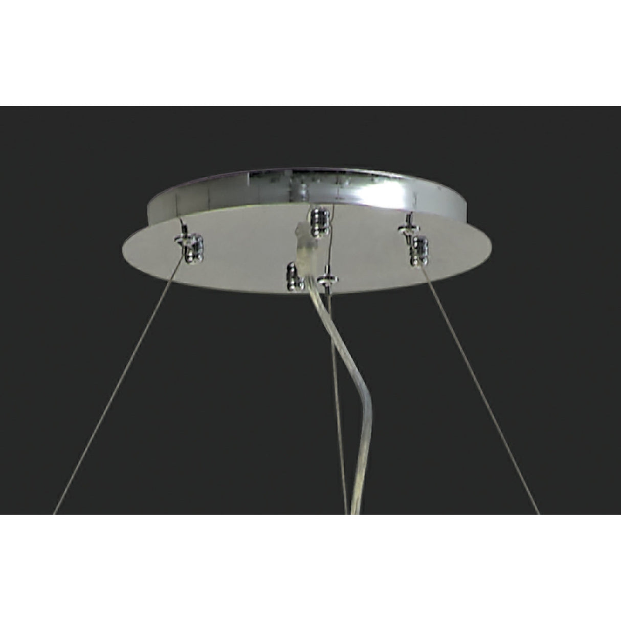 Atla 57cm Spiral 9 Light Crystal Chandelier - Polished Chrome