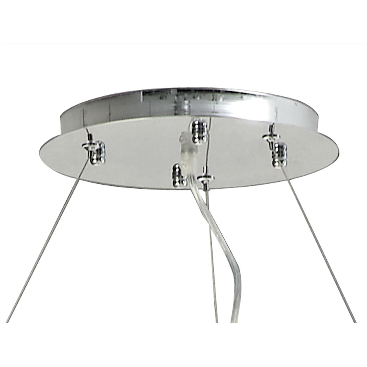 Atla 57cm Spiral 9 Light Crystal Chandelier - Polished Chrome