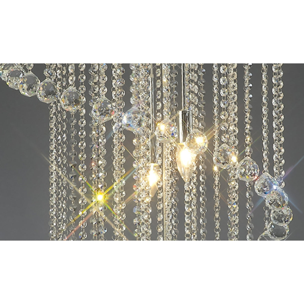 Atla 57cm Spiral 9 Light Crystal Chandelier - Polished Chrome
