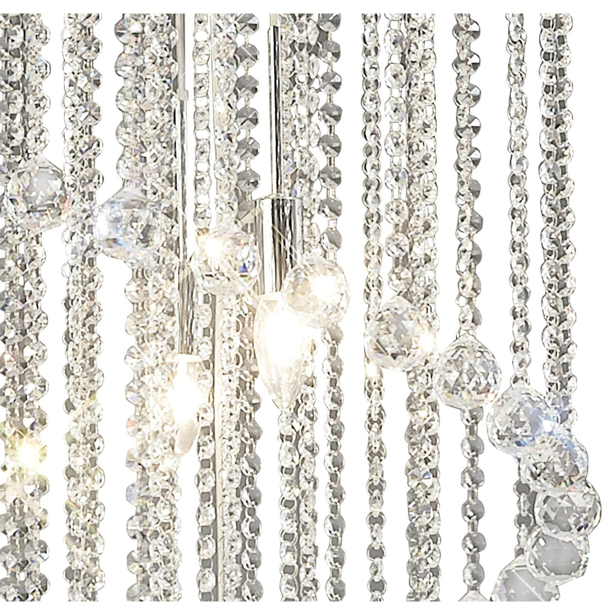 Atla 57cm Spiral 9 Light Crystal Chandelier - Polished Chrome