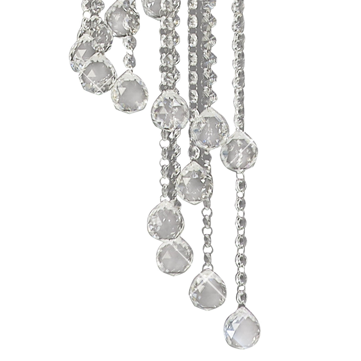 Atla 57cm Spiral 9 Light Crystal Chandelier - Polished Chrome