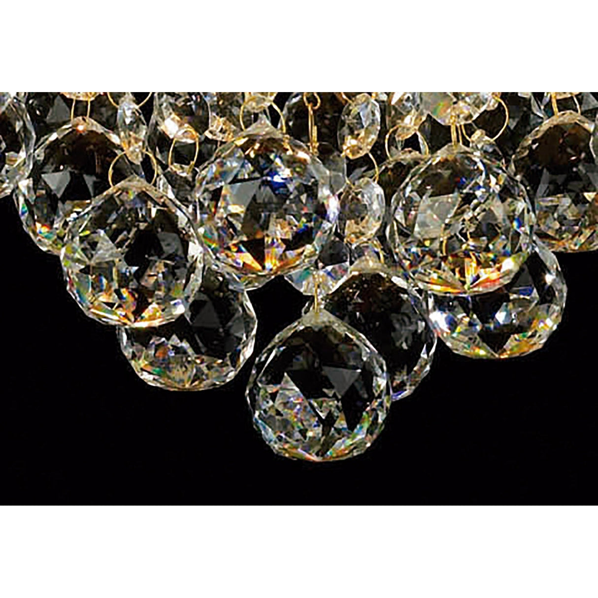 Atla 4 Light Crystal Semi-Flush Ceiling Light – French Gold