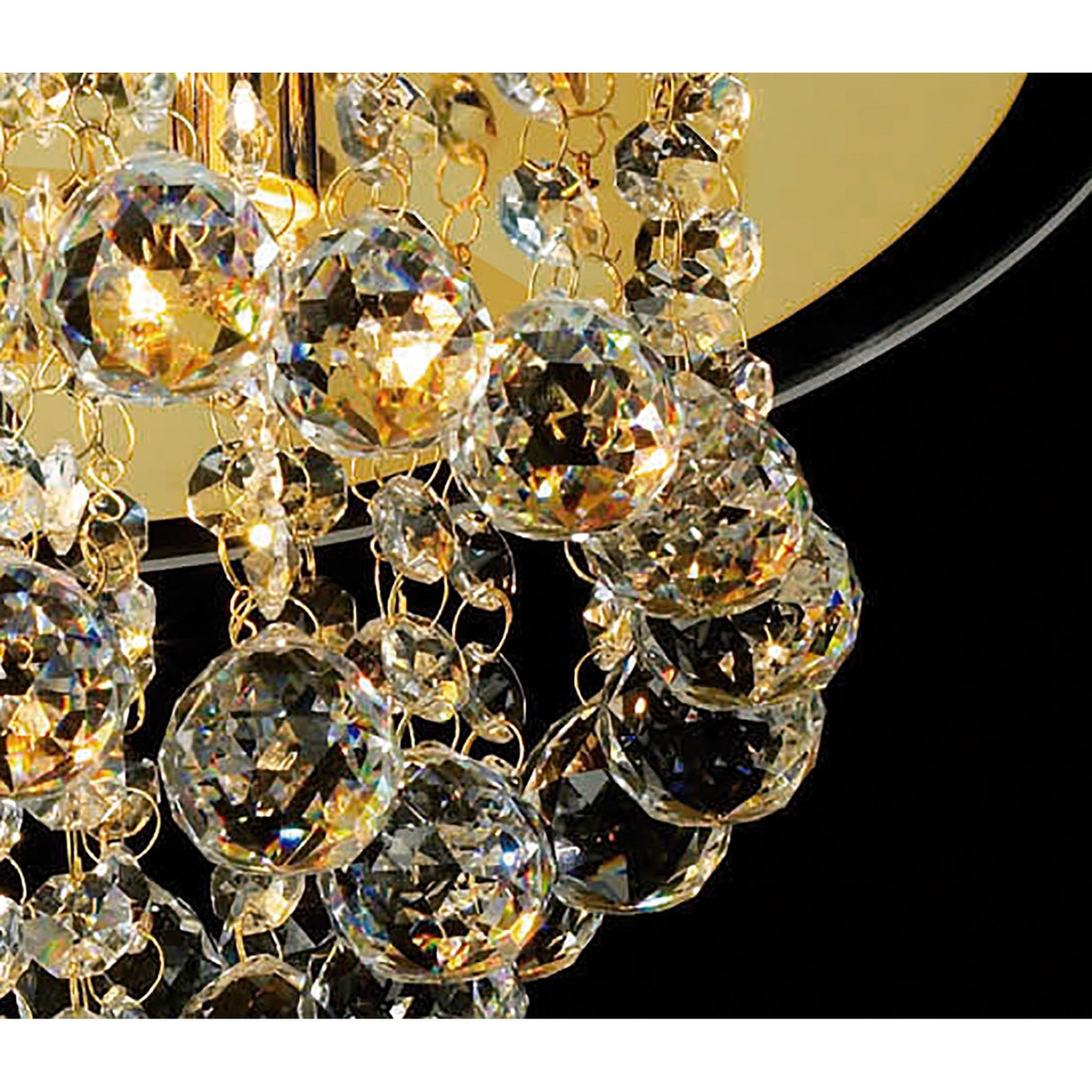 Atla 4 Light Crystal Semi-Flush Ceiling Light – French Gold