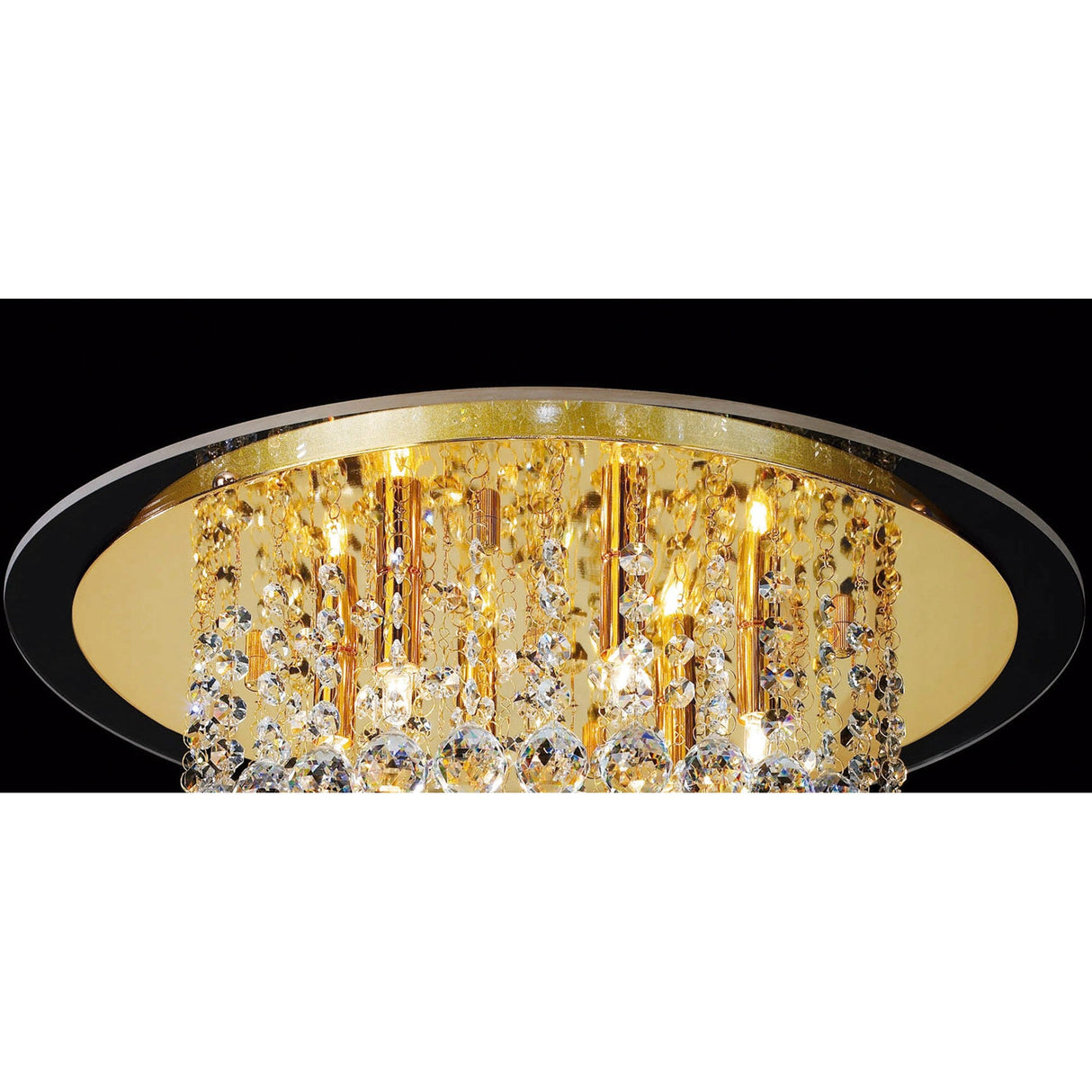 Atla 6 Light Crystal Semi-Flush Ceiling Light – French Gold