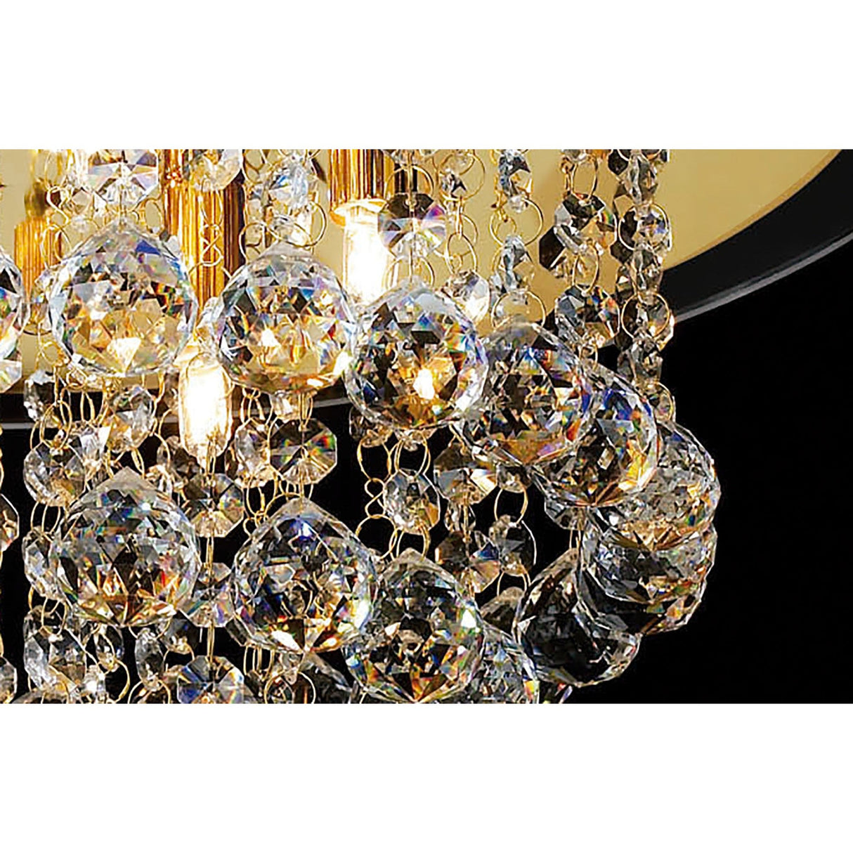 Atla 6 Light Crystal Semi-Flush Ceiling Light – French Gold