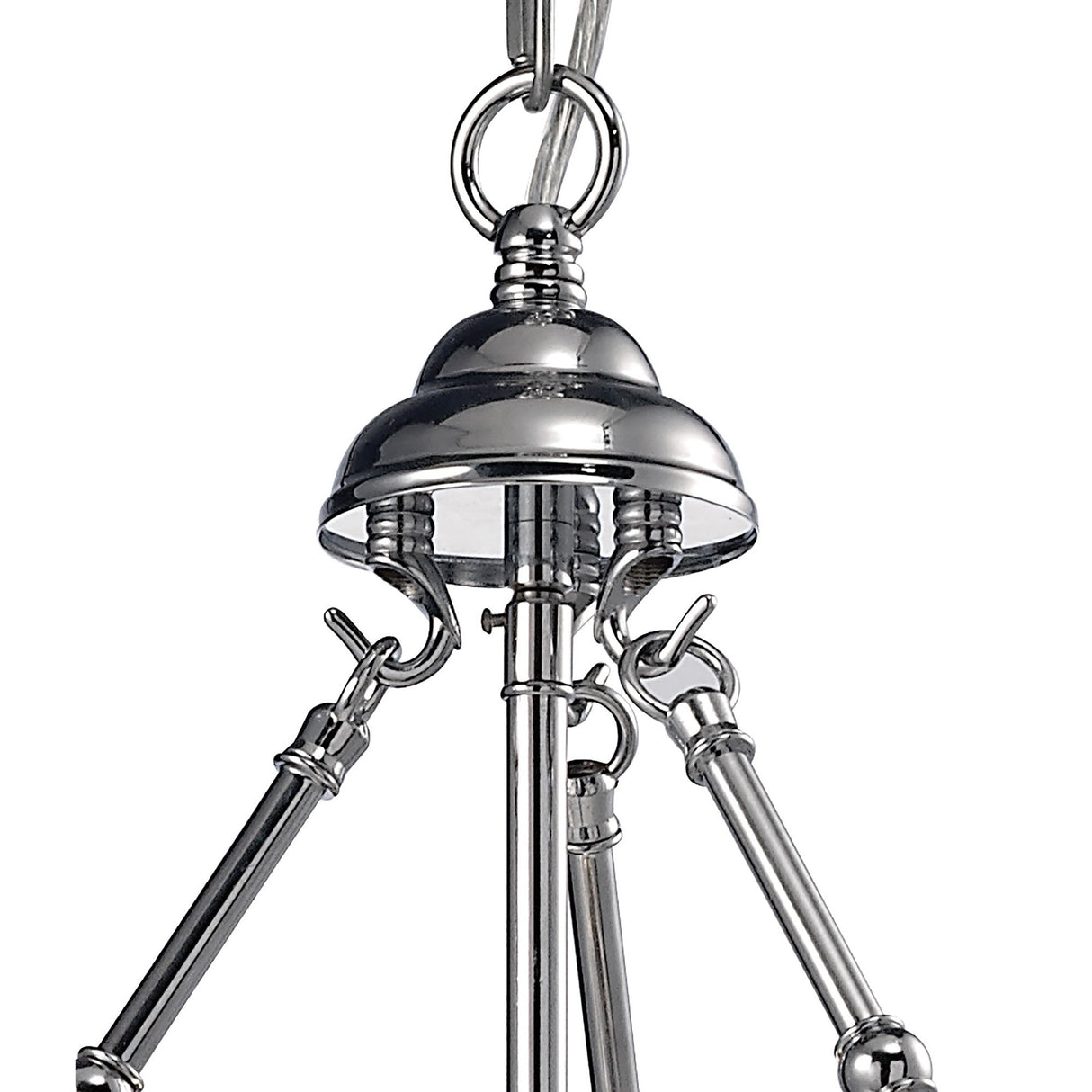 Aubrey 31cm 1 Light Glass Pendant Light - Polished Chrome