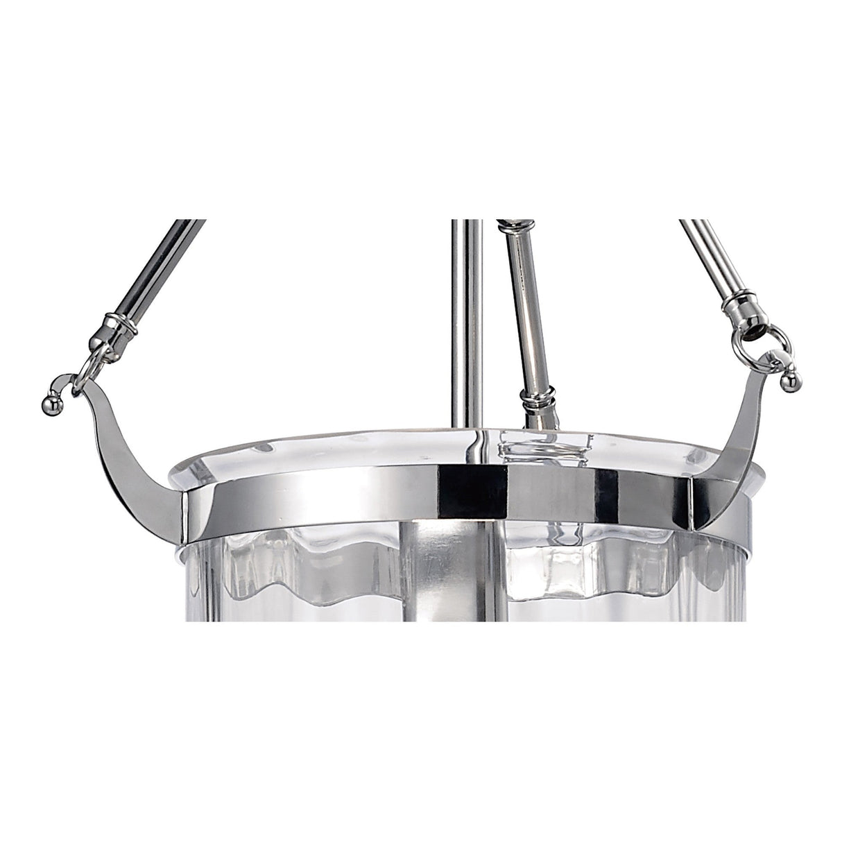 Aubrey 31cm 1 Light Glass Pendant Light - Polished Chrome