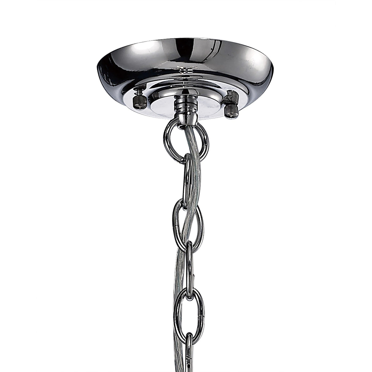 Aubrey 31cm 1 Light Glass Pendant Light - Polished Chrome