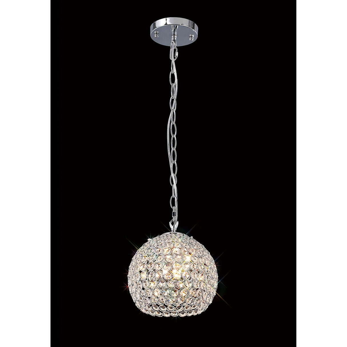 Ava 3 Light Crystal Pendant Light – Polished Chrome