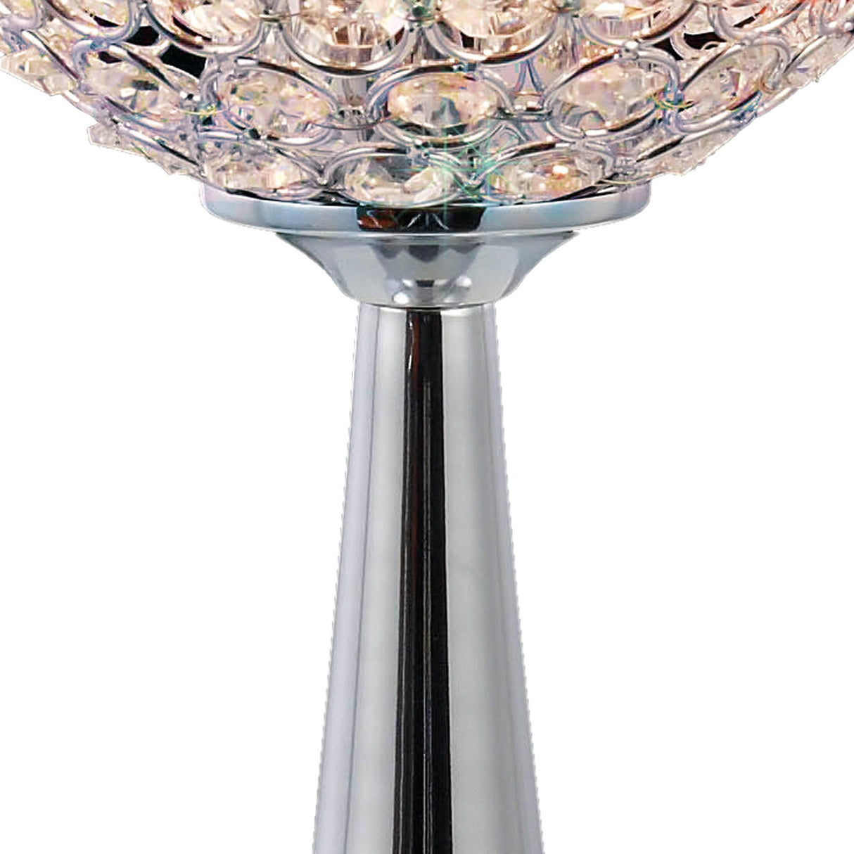 Ava 2 Light Crystal Table Lamp - Polished Chrome