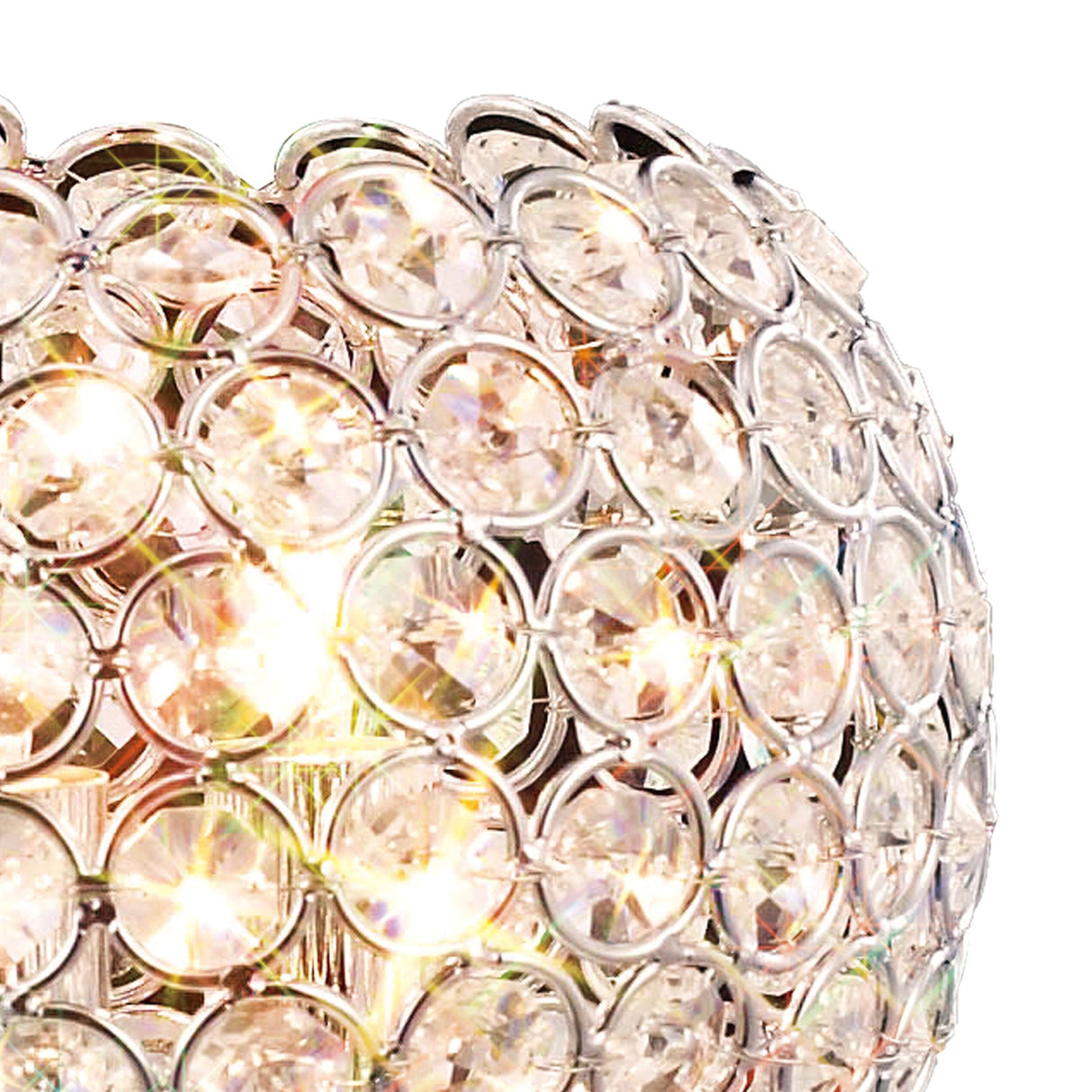 Ava 2 Light Crystal Table Lamp - Polished Chrome