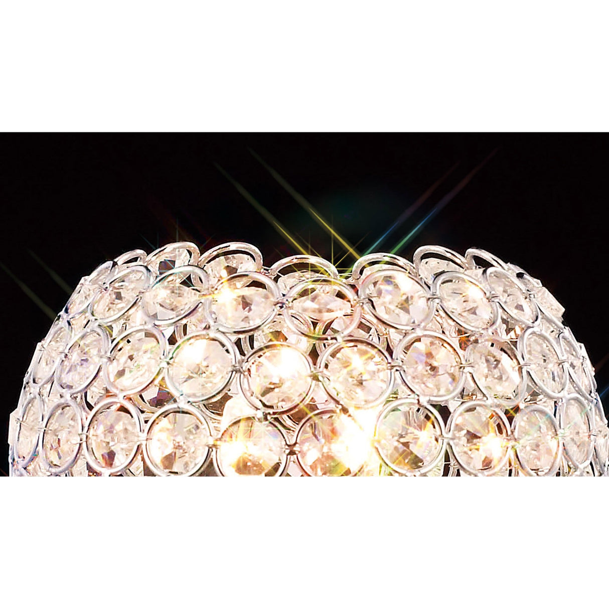 Ava 2 Light Crystal Table Lamp - Polished Chrome