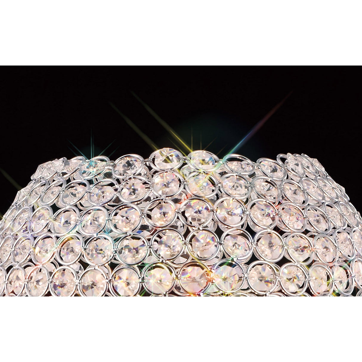 Ava 3 Light Crystal Table Lamp - Polished Chrome