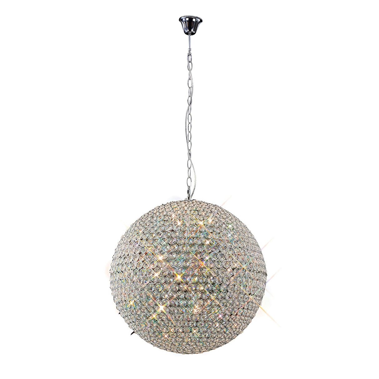 Ava 9 Light Crystal Pendant Light – Polished Chrome
