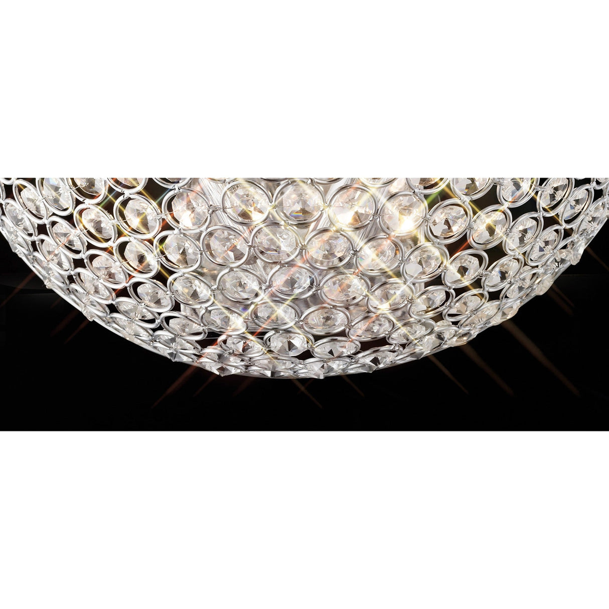Ava Circular 2 Light Crystal Wall Light - Chrome