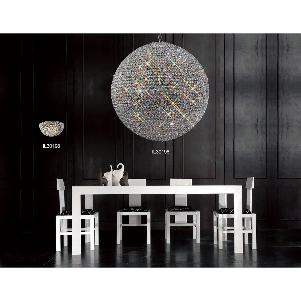 Ava Circular 2 Light Crystal Wall Light - Chrome