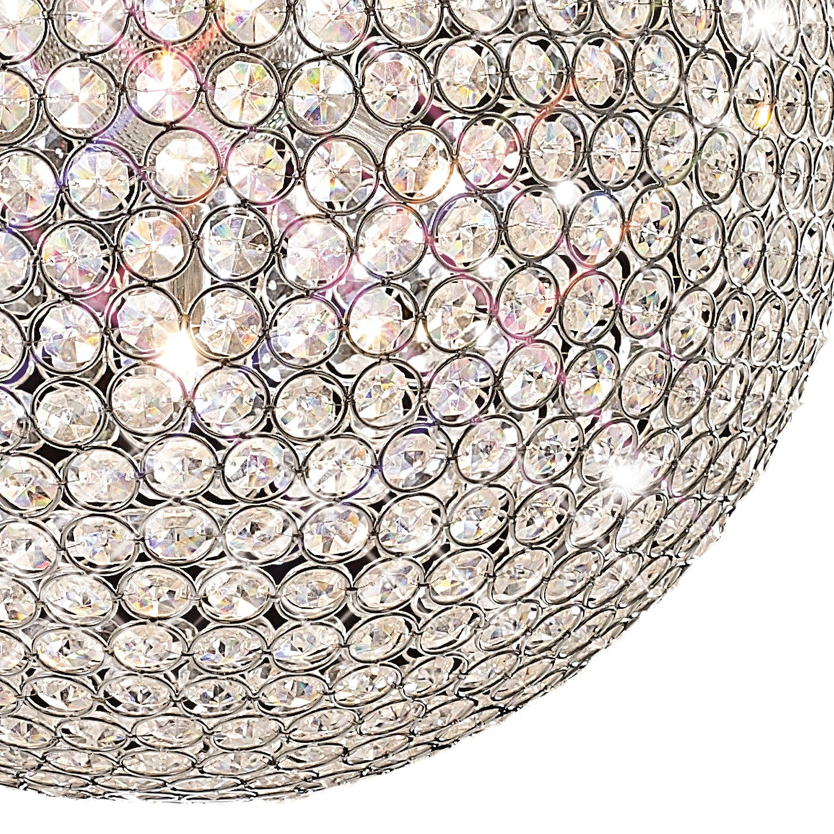 Ava 7 Light Crystal Pendant Light – Polished Chrome