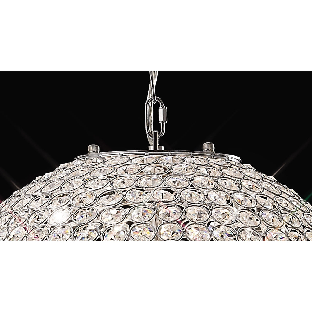 Ava 7 Light Crystal Pendant Light – Polished Chrome
