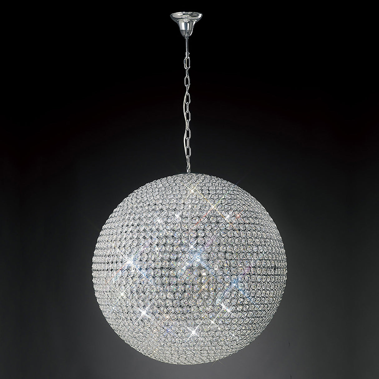 Ava 12 Light Crystal Pendant Light – Polished Chrome