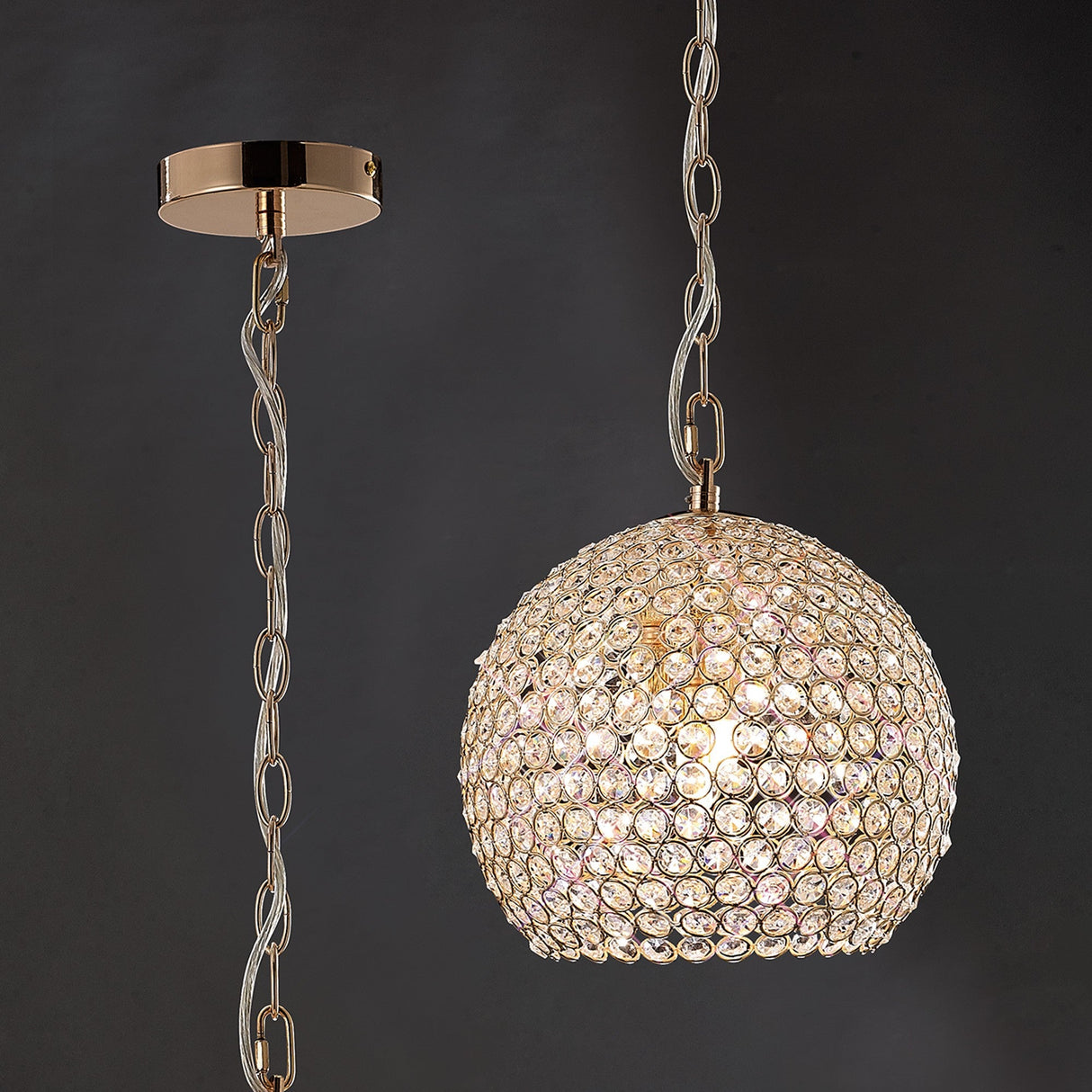 Ava 4 Light Crystal Pendant Light – French Gold