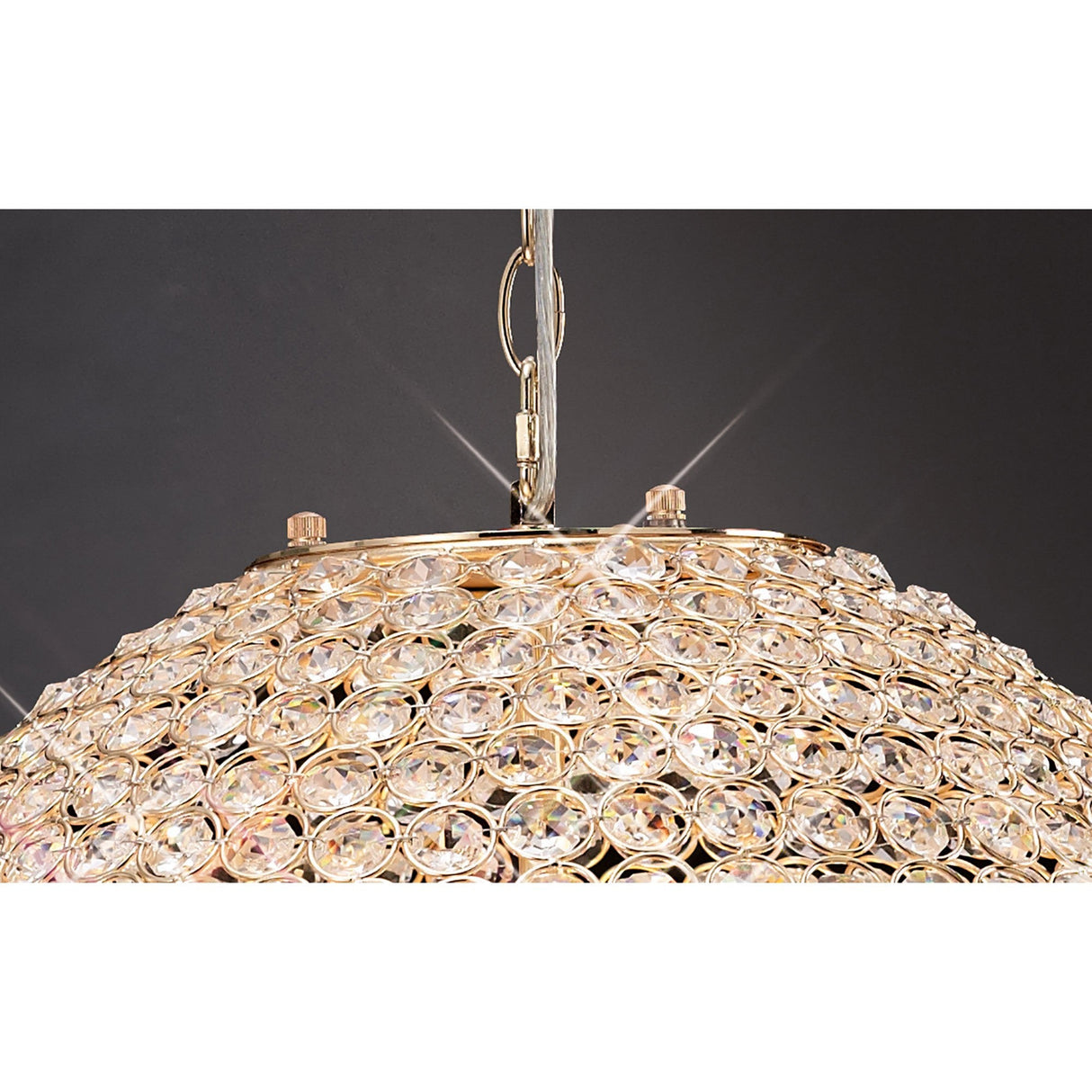 Ava 9 Light Crystal Pendant Light – French Gold