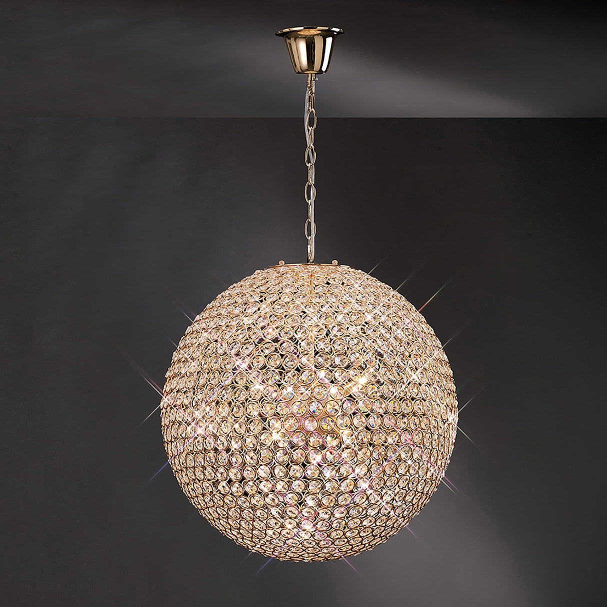 Ava 9 Light Crystal Pendant Light – French Gold