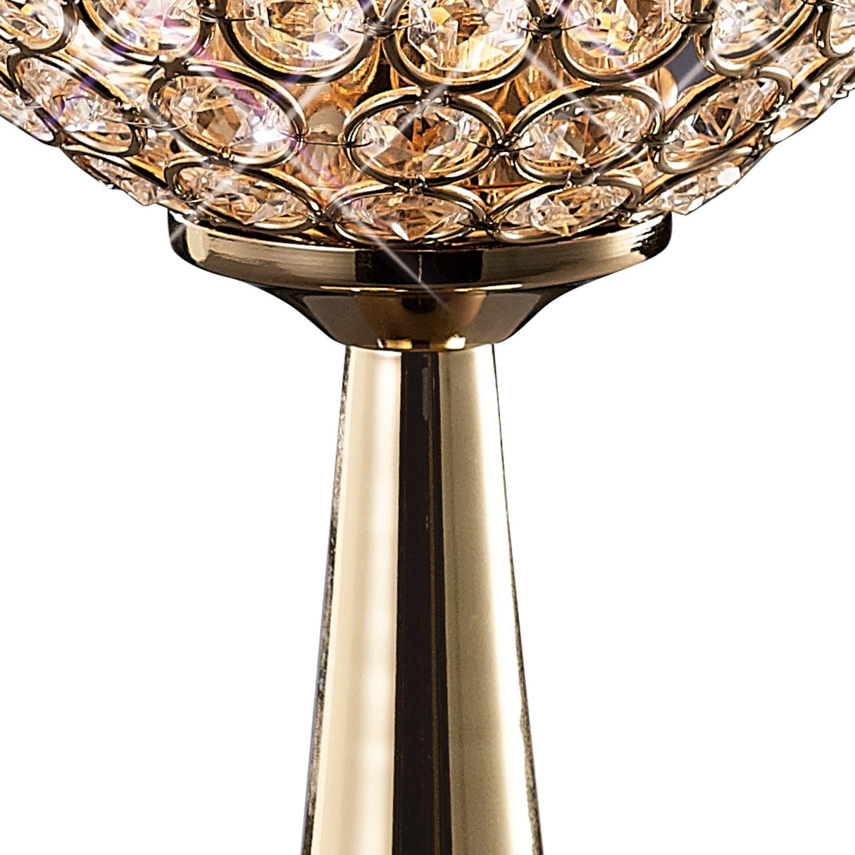 Ava 2 Light Crystal Table Lamp - French Gold
