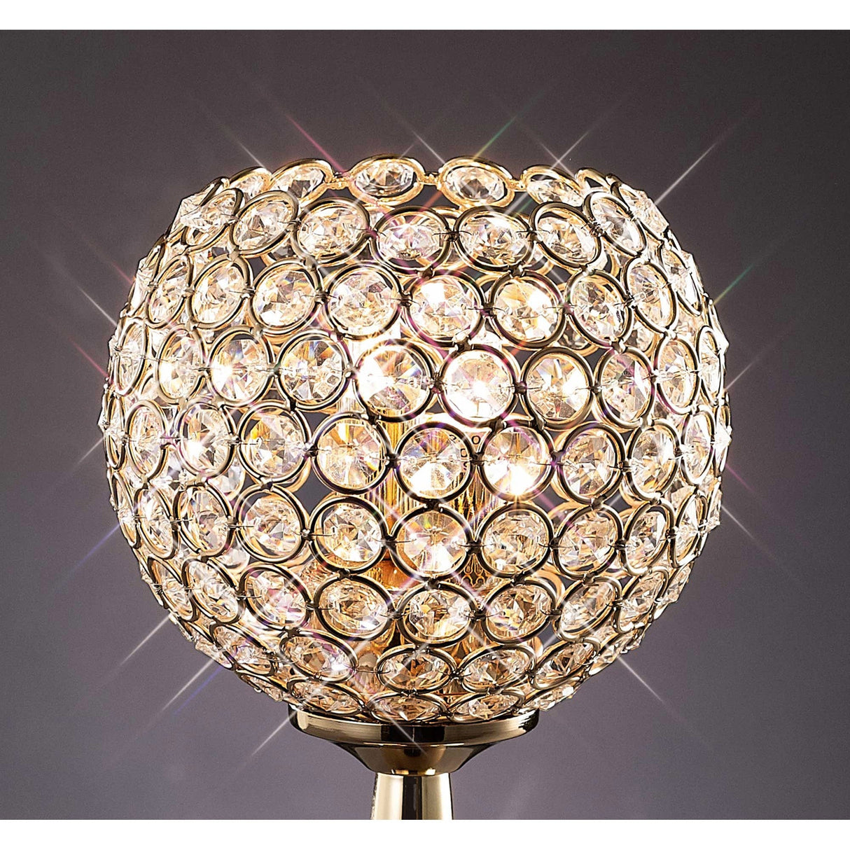 Ava 2 Light Crystal Table Lamp - French Gold