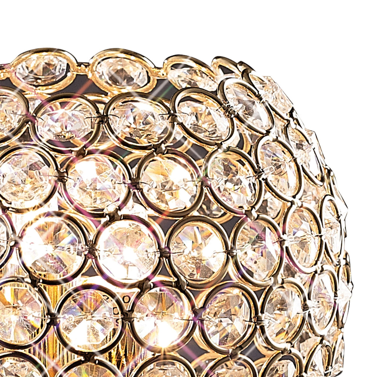 Ava 2 Light Crystal Table Lamp - French Gold