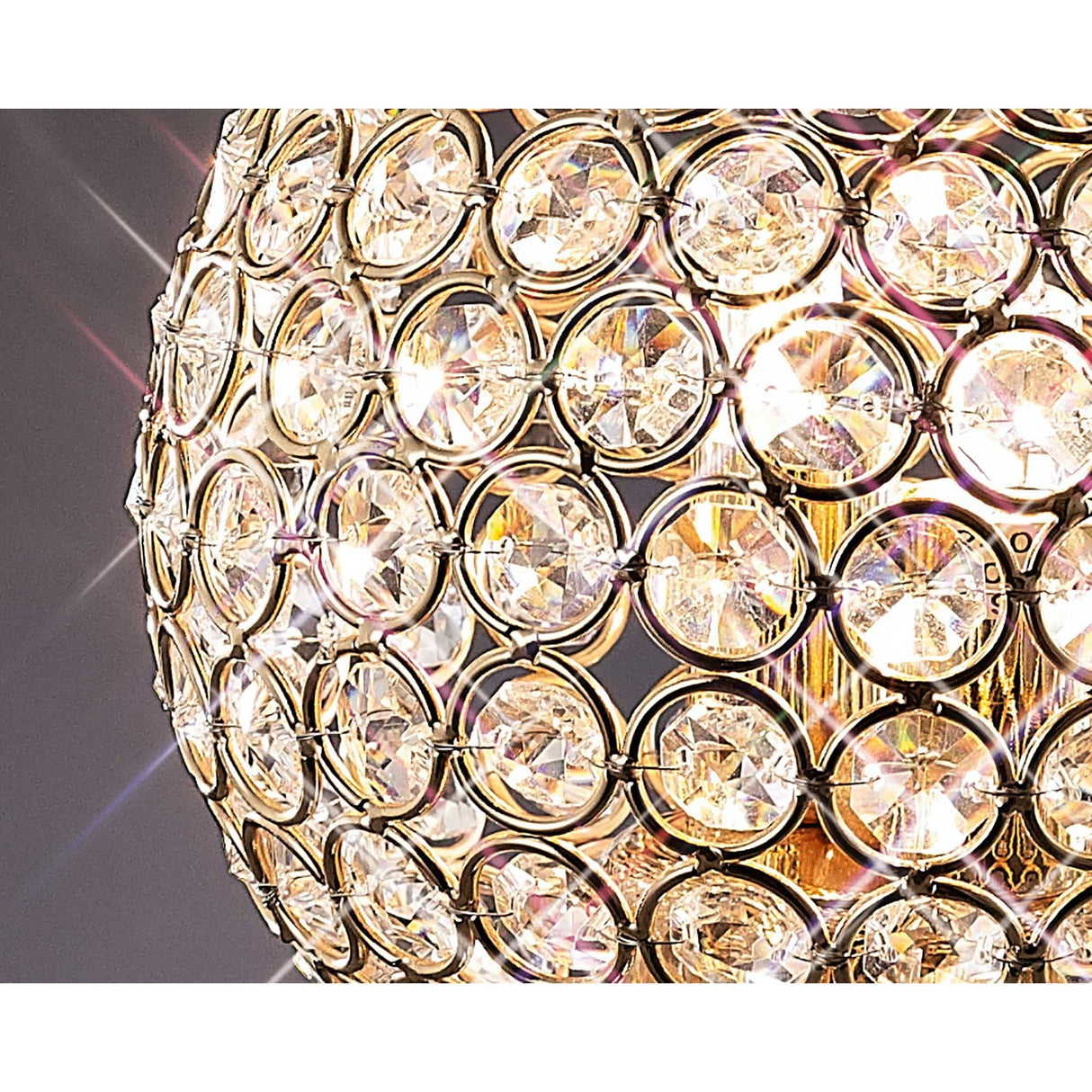 Ava 2 Light Crystal Table Lamp - French Gold