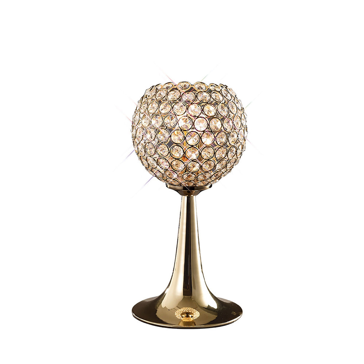 Ava 2 Light Crystal Table Lamp - French Gold