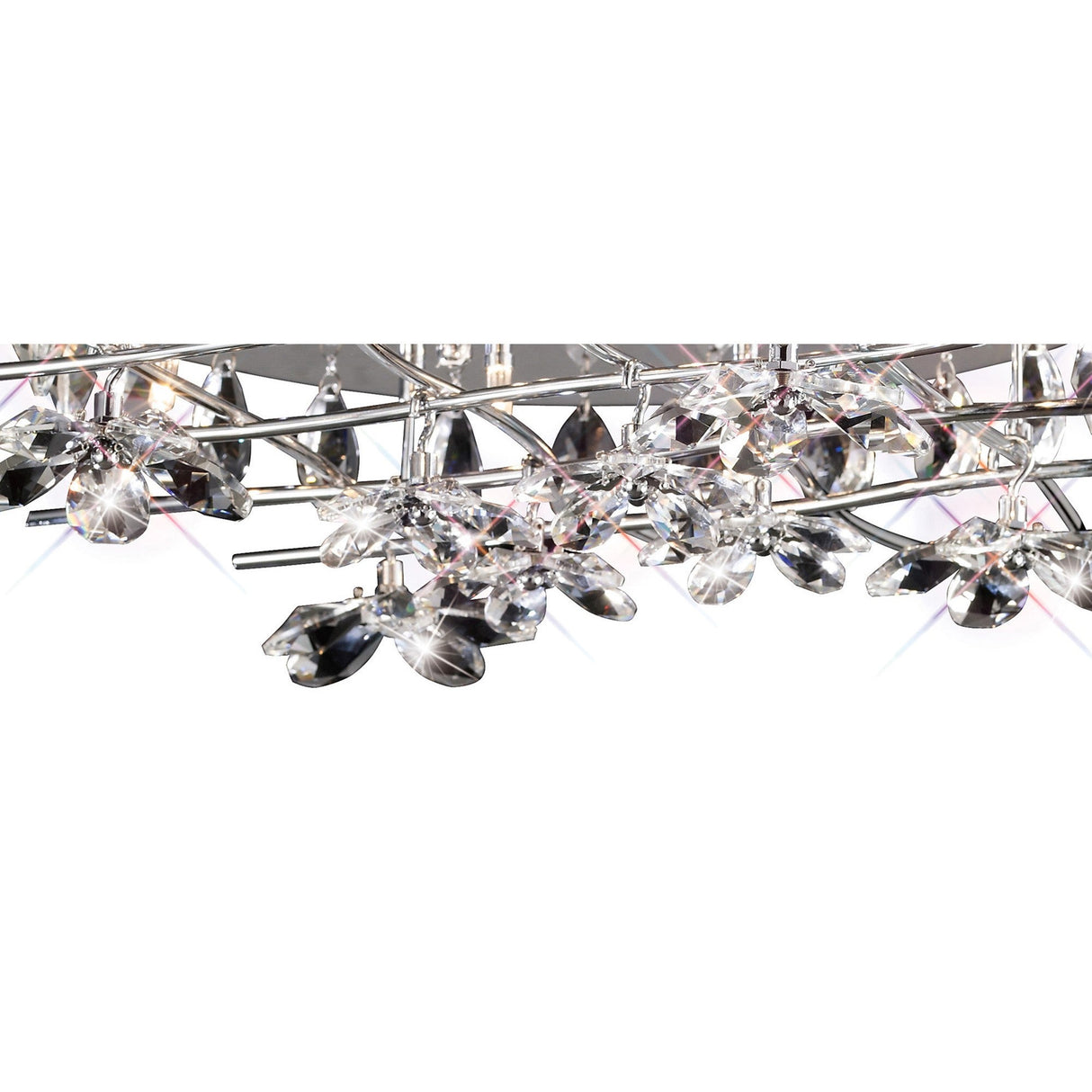 Aviance 8 Light Crystal Flush Ceiling Light – Polished Chrome