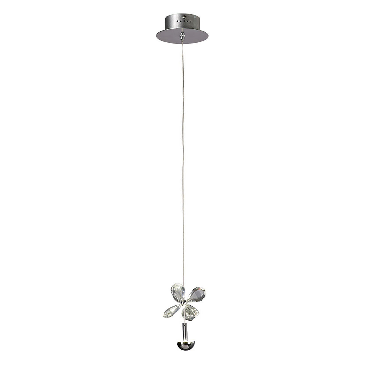 Aviva 12cm LED Crystal Pendant Light 2W 4000K - Polished Chrome