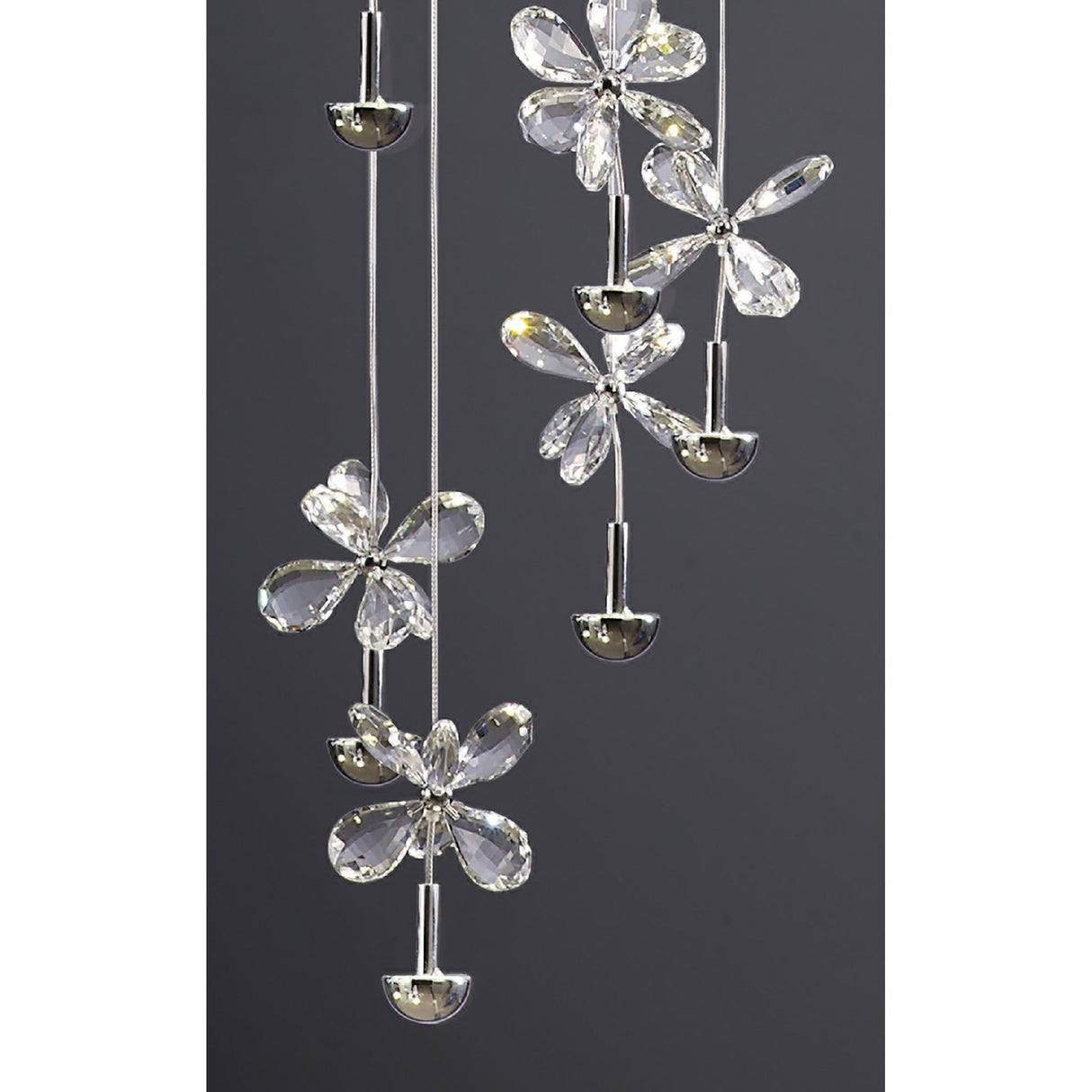 Aviva 20 Light LED Crystal Cluster Pendant Light 4000K - Polished Chrome