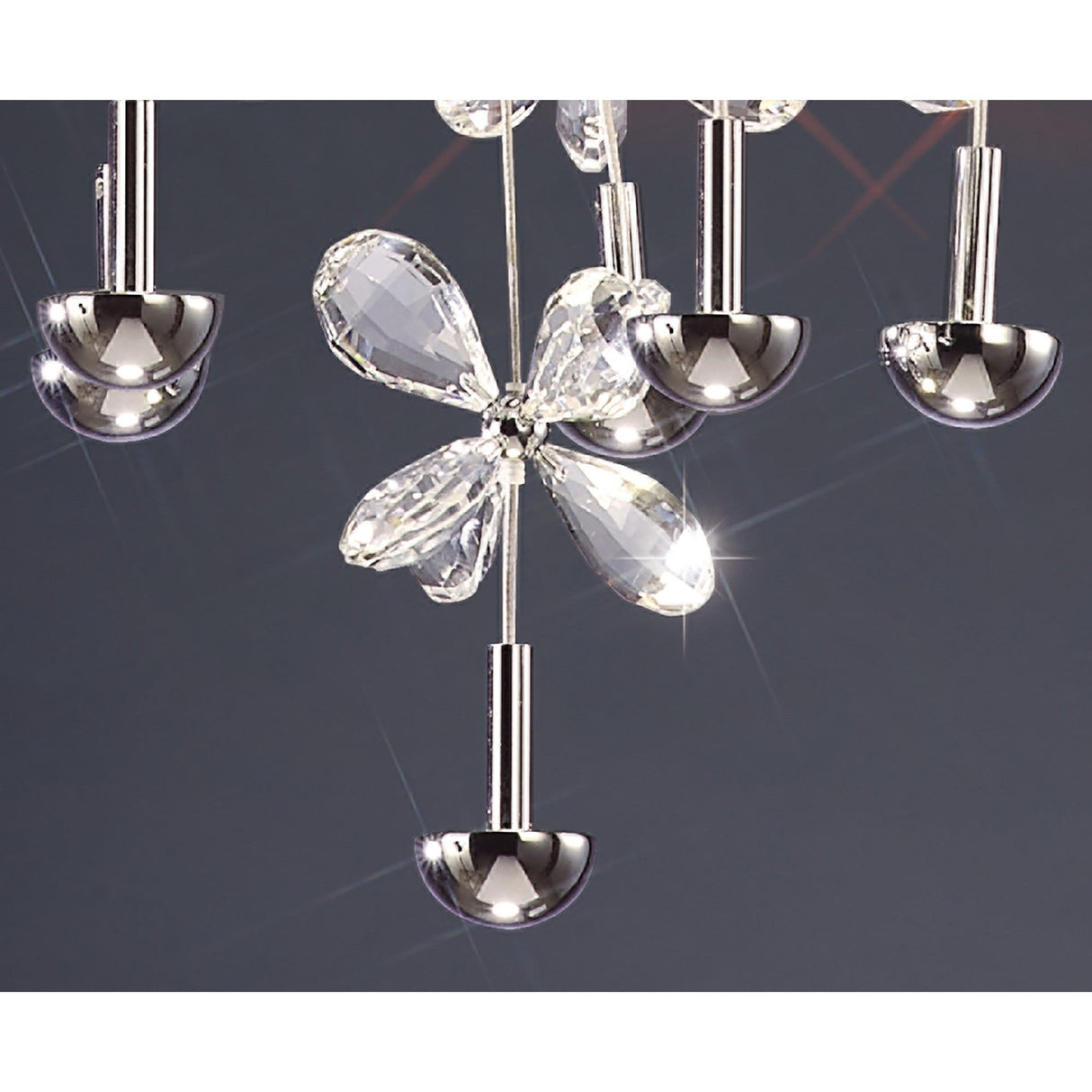 Aviva 16 Light LED Crystal Cluster Pendant Light 4000K - Polished Chrome