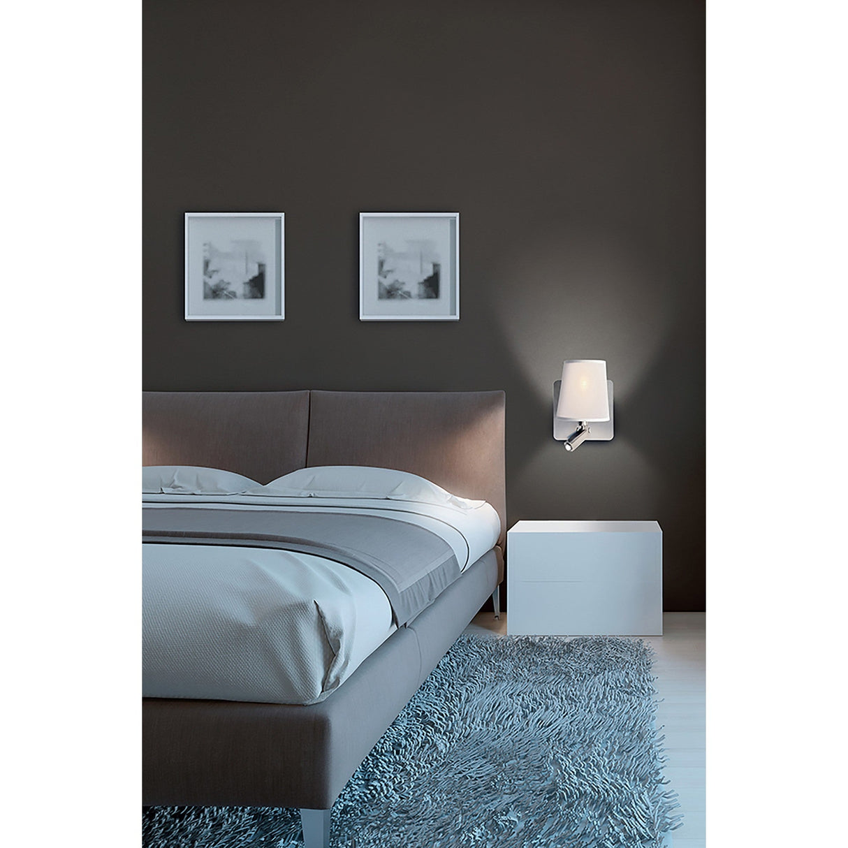 Bahia LED Wall/Reading Light With Switch - White