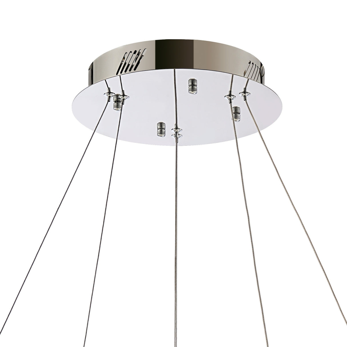 Bano 61.5cm Round 2 Tier Dimmable LED Crystal Chandelier - Chrome
