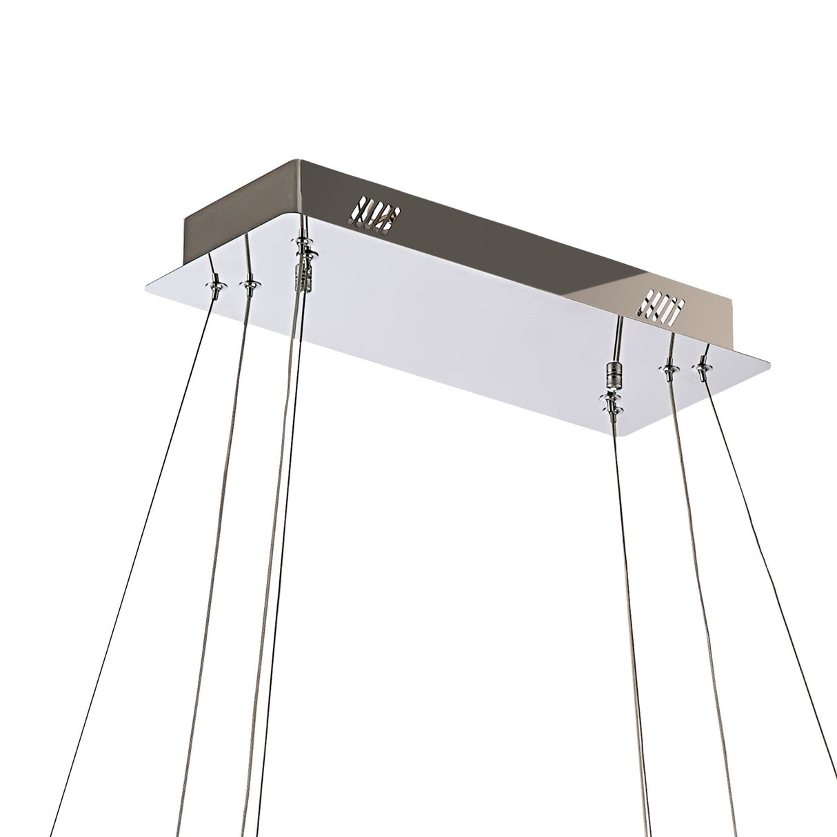 Bano 115cm 2 Tier Dimmable LED Crystal Linear Suspension Light - Chrome