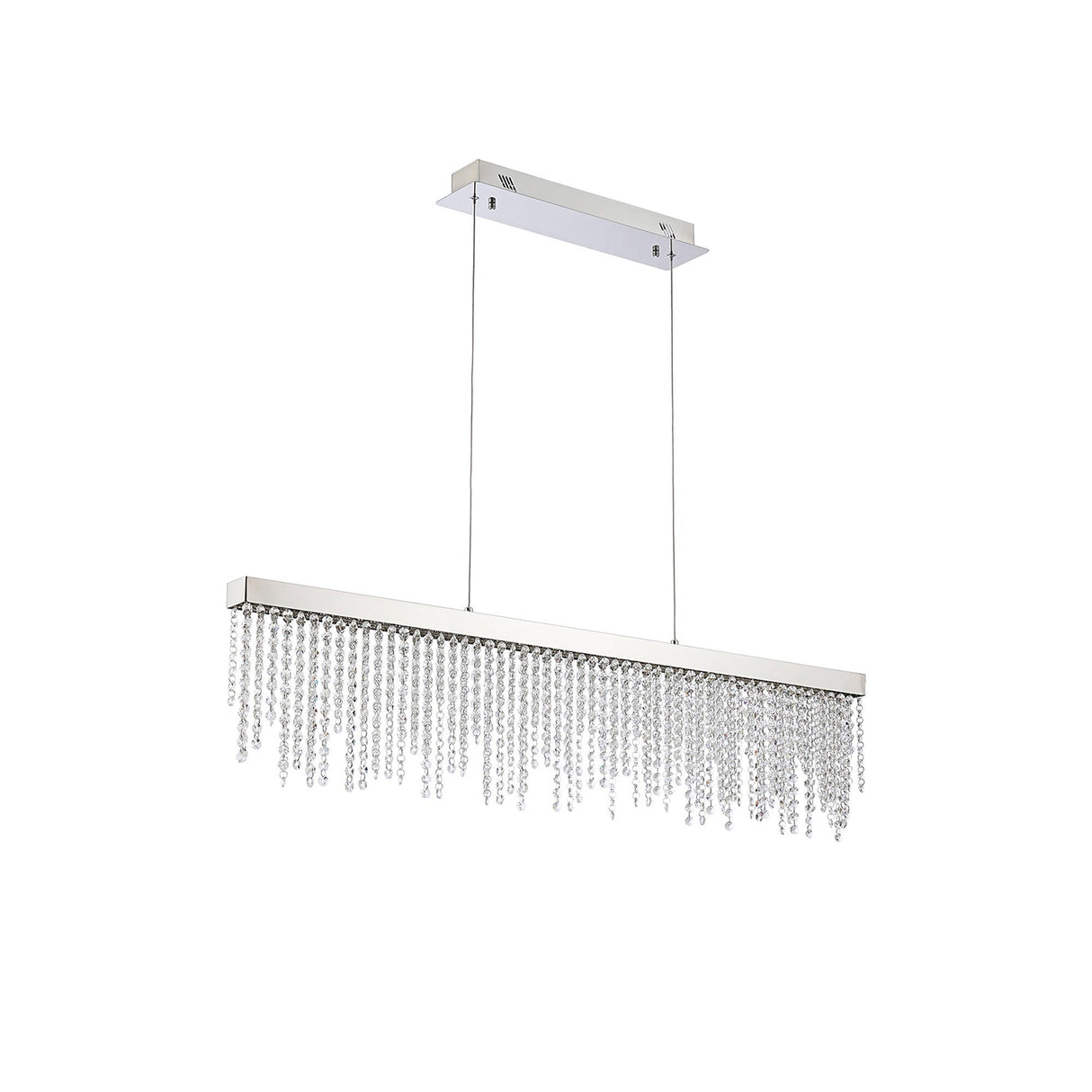 Bano 115cm Dimmable LED Crystal Slim Linear Suspension Light - Chrome