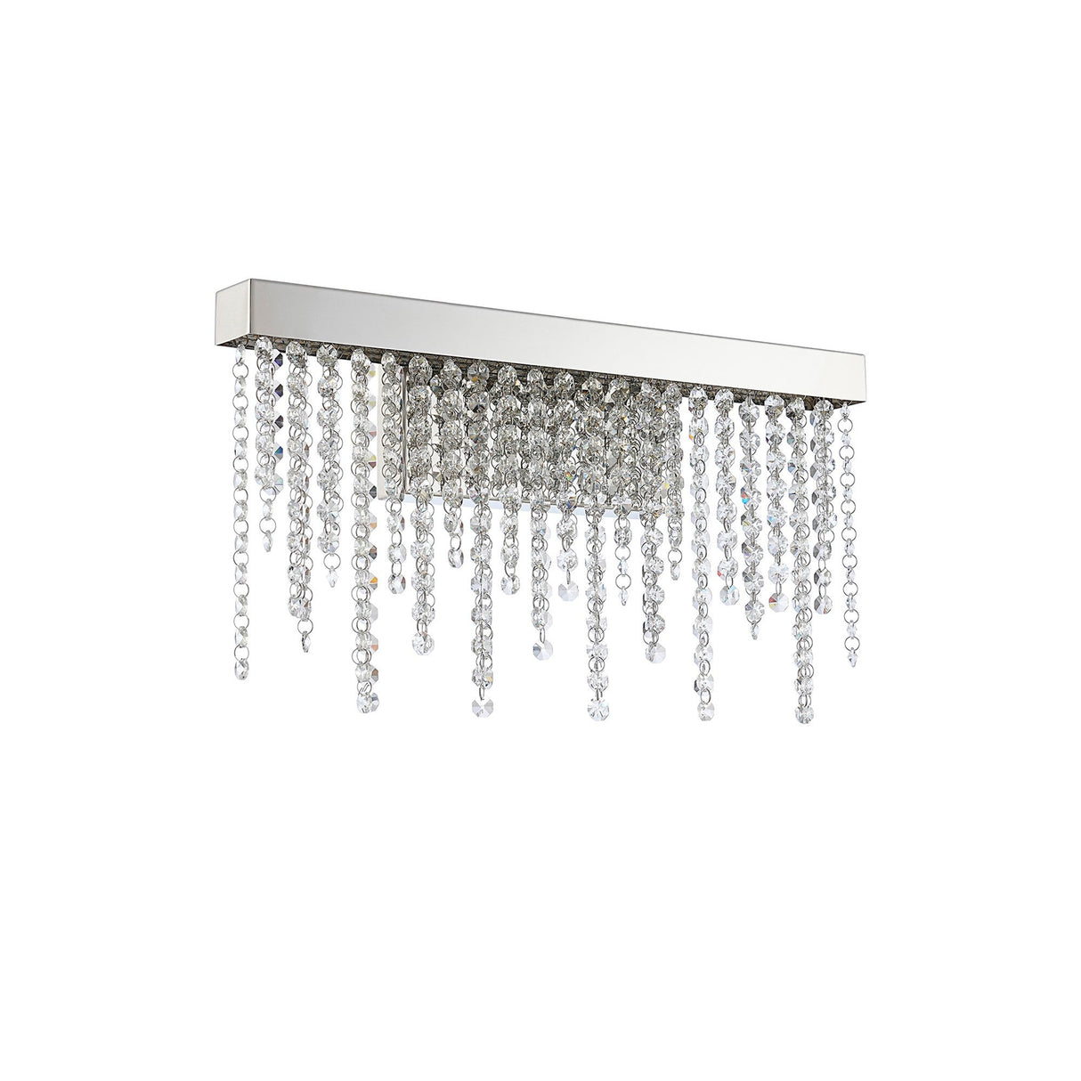 Bano Medium Dimmable LED Crystal Chain Wall Light - Chrome