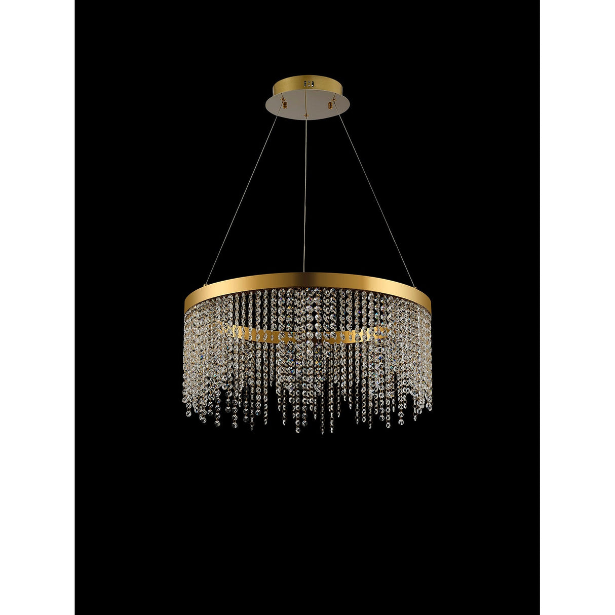 Bano 61.5cm Round Dimmable LED Crystal Chandelier - Gold