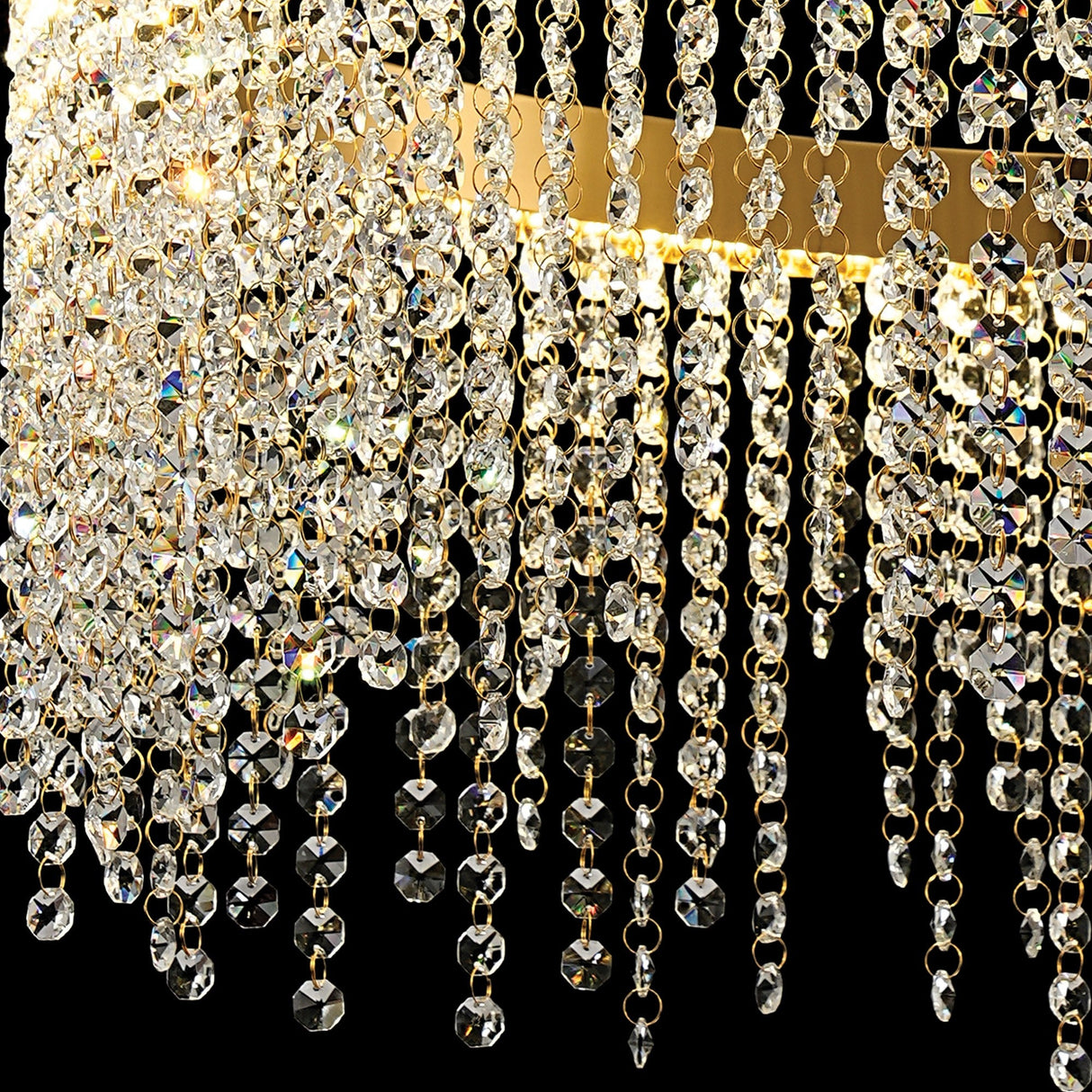 Bano 61.5cm Round Dimmable LED Crystal Chandelier - Gold