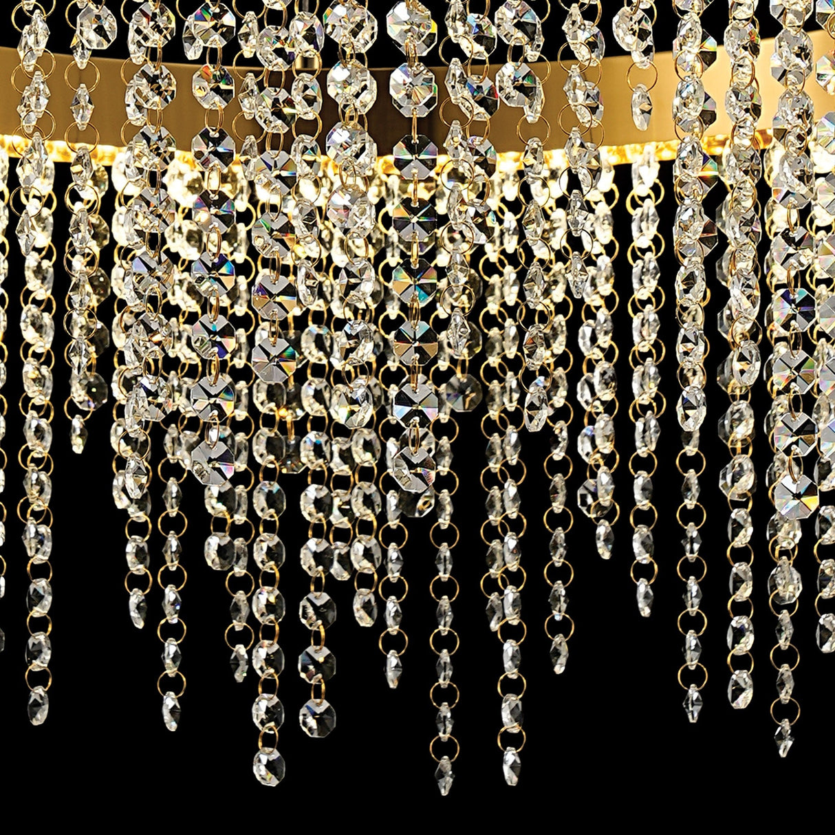 Bano 61.5cm Round Dimmable LED Crystal Chandelier - Gold